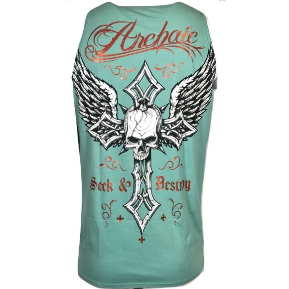 ARCHAIC by AFFLICTION Mens T-Shirt FARGO Tank Top - Picture 3 of 8